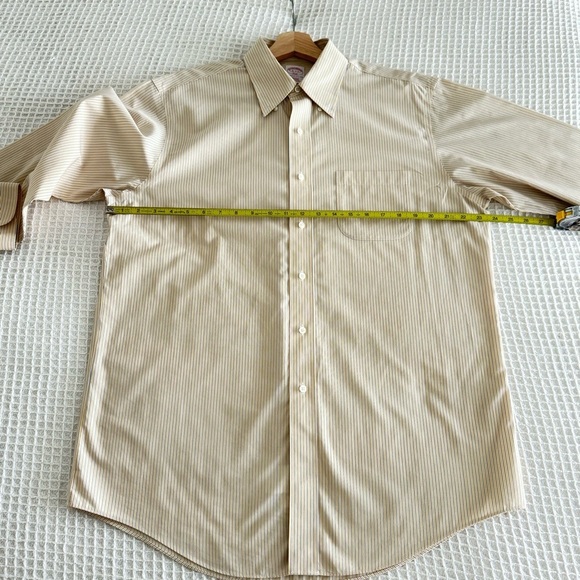 Brooks Brothers The Original Polo Shirt Regular Fit Stripped Non Iron Sz Large - Picture 7 of 17